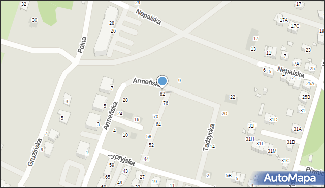 Wrocław, Cypryjska, 82, mapa Wrocławia