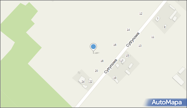 Wymysły, Cytrynowa, 18a, mapa Wymysły