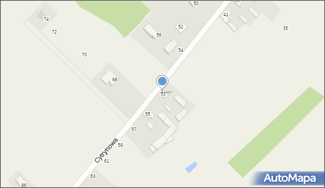 Wymysły, Cytrynowa, 53, mapa Wymysły