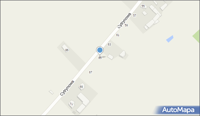 Wymysły, Cytrynowa, 65, mapa Wymysły