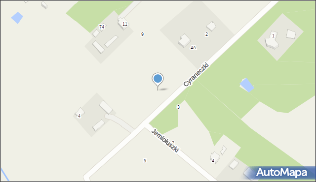 Zaręby, Cyraneczki, 4b, mapa Zaręby