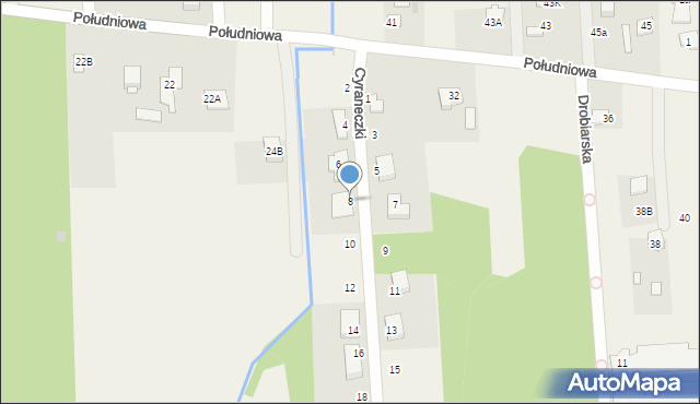 Żółwin, Cyraneczki, 8, mapa Żółwin