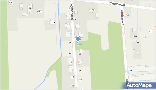 Żółwin, Cyraneczki, 9, mapa Żółwin