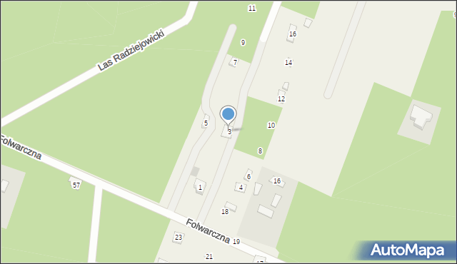 Adamów-Wieś, Czerwonej Poziomki, 3, mapa Adamów-Wieś