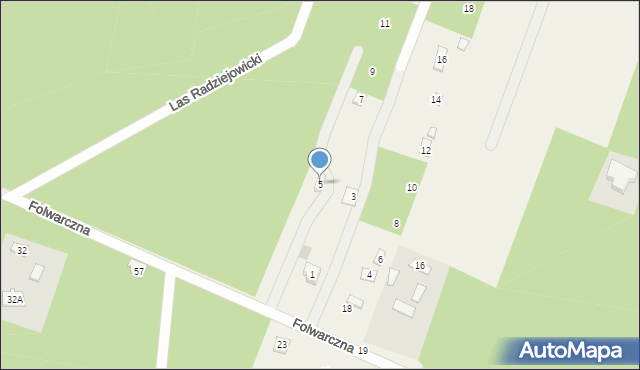 Adamów-Wieś, Czerwonej Poziomki, 5, mapa Adamów-Wieś