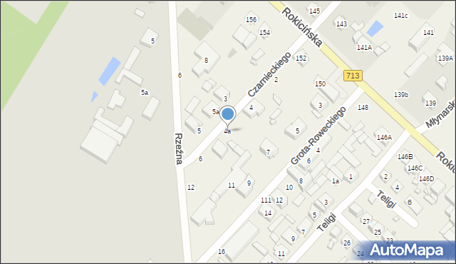 Andrespol, Czarnieckiego Stefana, hetm., 4a, mapa Andrespol