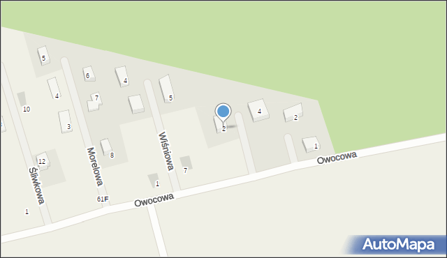 Bądki, Czereśniowa, 2, mapa Bądki