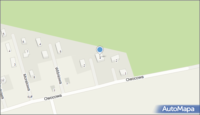 Bądki, Czereśniowa, 4, mapa Bądki