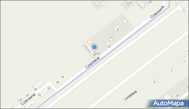 Bąkówka, Czarowna, 12, mapa Bąkówka