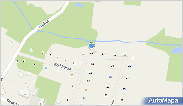 Bartoszówka, Czeremchowa, 11, mapa Bartoszówka