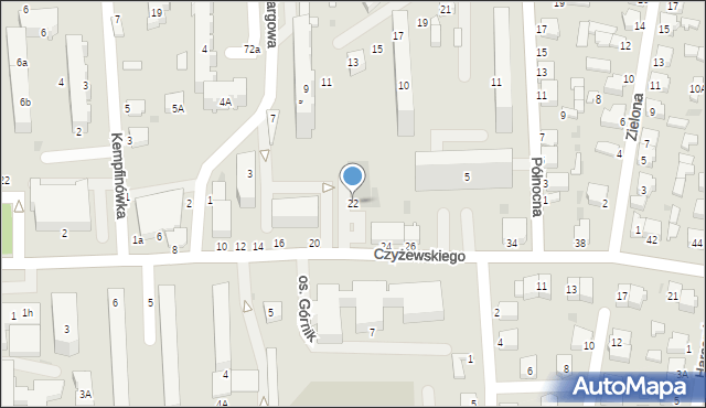 Bełchatów, Czyżewskiego, gen., 22, mapa Bełchatów