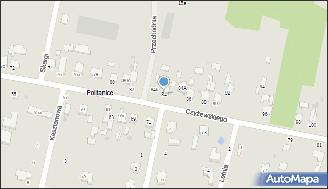 Bełchatów, Czyżewskiego, gen., 84, mapa Bełchatów