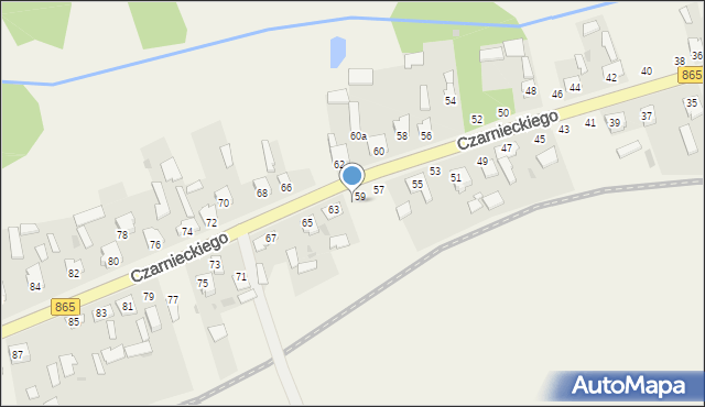 Bełżec, Czarnieckiego Stefana, hetm., 61, mapa Bełżec