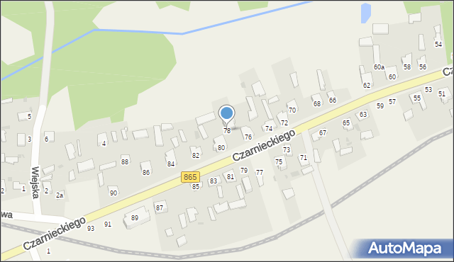 Bełżec, Czarnieckiego Stefana, hetm., 78, mapa Bełżec