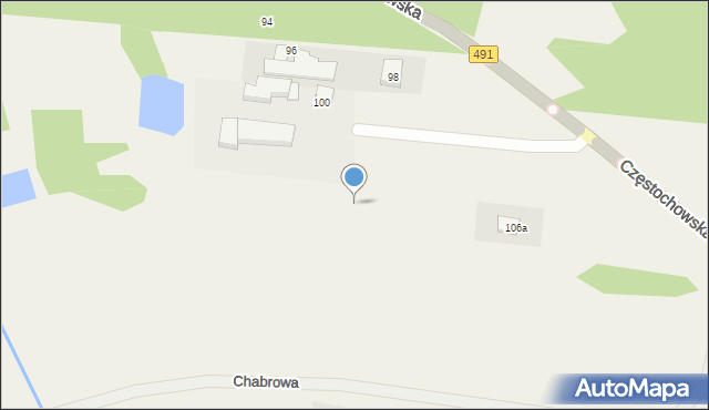 Biała, Częstochowska, 106c, mapa Biała