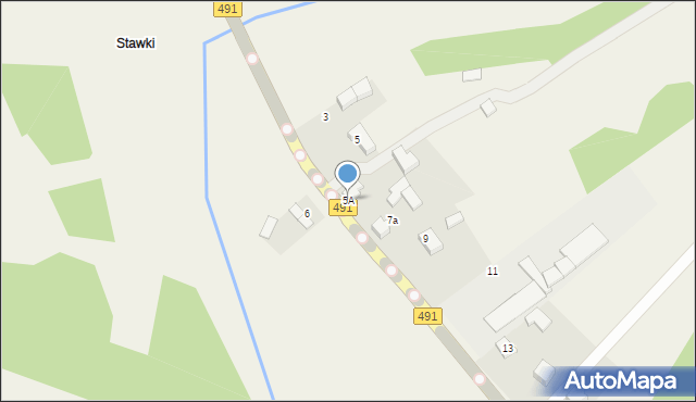 Biała, Częstochowska, 5A, mapa Biała