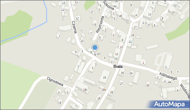 Biała, Czarna, 6, mapa Biała