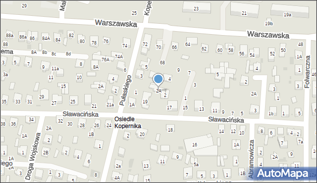 Biała Podlaska, Czarnieckiego Stefana, hetm., 2A, mapa Białej Podlaskiej