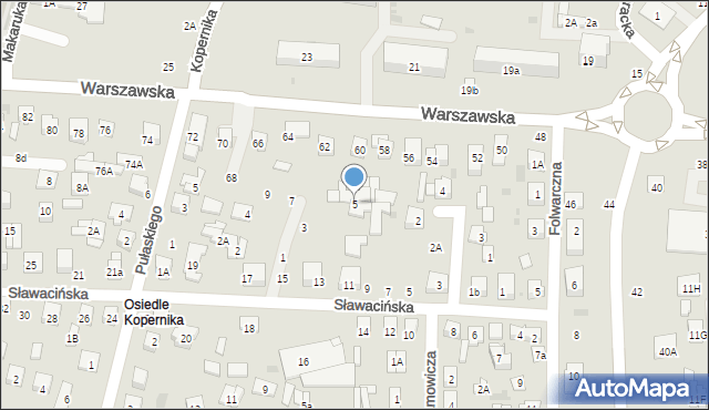Biała Podlaska, Czarnieckiego Stefana, hetm., 5, mapa Białej Podlaskiej
