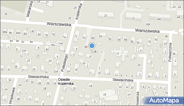 Biała Podlaska, Czarnieckiego Stefana, hetm., 6, mapa Białej Podlaskiej