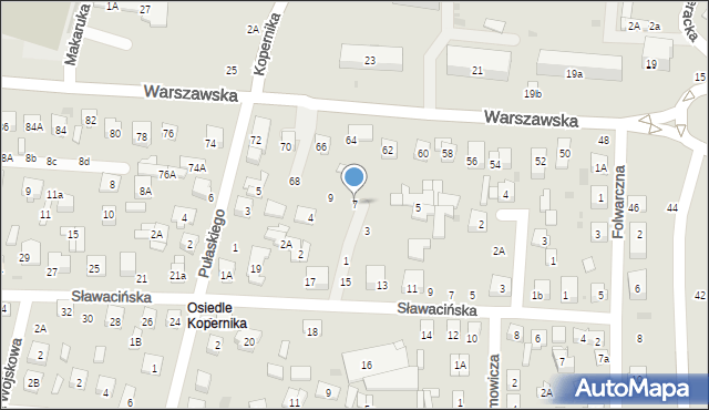 Biała Podlaska, Czarnieckiego Stefana, hetm., 7, mapa Białej Podlaskiej