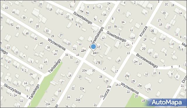 Biała Podlaska, Czerwińskiego Jana, 18, mapa Białej Podlaskiej