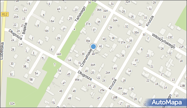 Biała Podlaska, Czerwińskiego Jana, 44, mapa Białej Podlaskiej