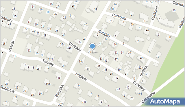 Białe Błota, Czahary, 31, mapa Białe Błota