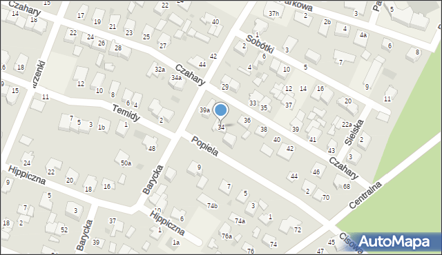 Białe Błota, Czahary, 34, mapa Białe Błota