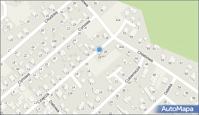 Białe Błota, Czajcza, 24, mapa Białe Błota