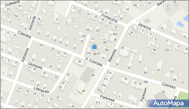 Białe Błota, Czerska, 29, mapa Białe Błota