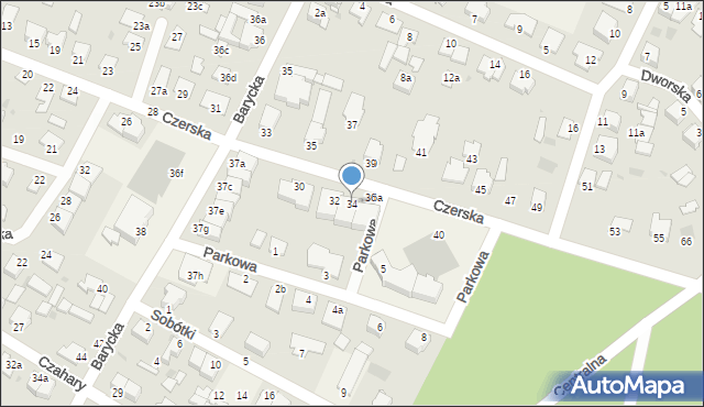 Białe Błota, Czerska, 34, mapa Białe Błota