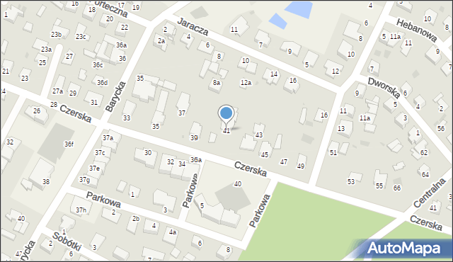 Białe Błota, Czerska, 41, mapa Białe Błota