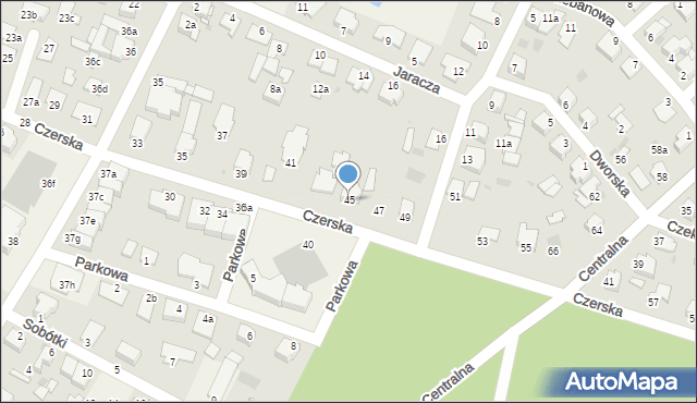 Białe Błota, Czerska, 45, mapa Białe Błota