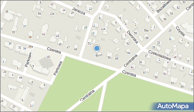 Białe Błota, Czerska, 53, mapa Białe Błota