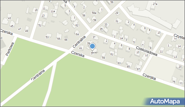 Białe Błota, Czerska, 57, mapa Białe Błota