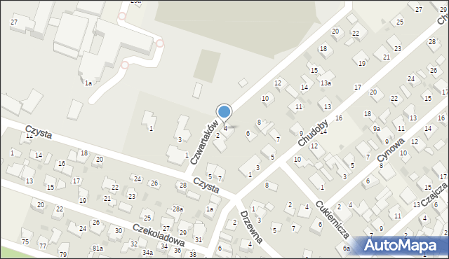 Białe Błota, Czwartaków, 4, mapa Białe Błota