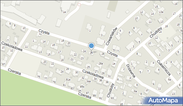 Białe Błota, Czysta, 26, mapa Białe Błota