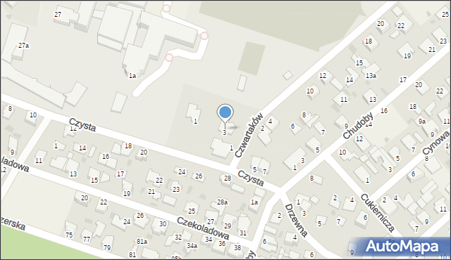 Białe Błota, Czysta, 3, mapa Białe Błota