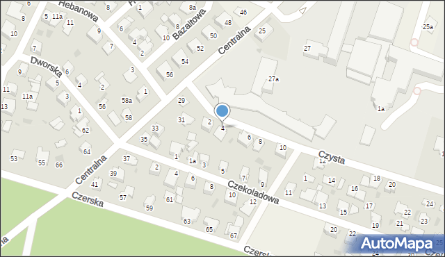 Białe Błota, Czysta, 4, mapa Białe Błota