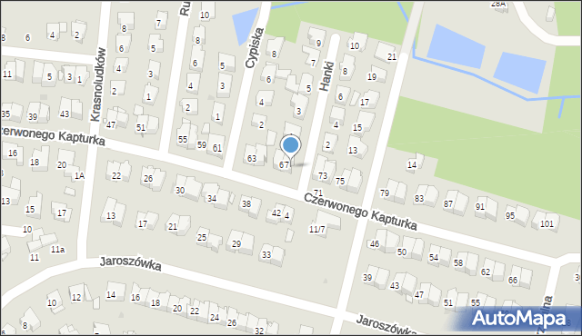 Białystok, Czerwonego Kapturka, 69, mapa Białegostoku