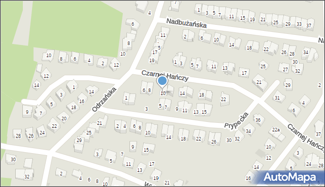 Białystok, Czarnej Hańczy, 10, mapa Białegostoku