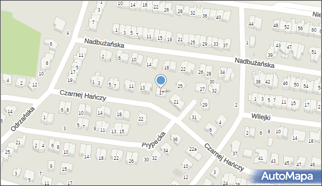 Białystok, Czarnej Hańczy, 17, mapa Białegostoku