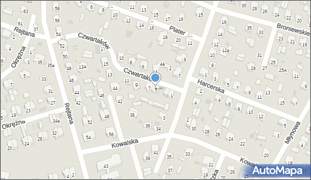 Bielsk Podlaski, Czwartaków, 5, mapa Bielsk Podlaski