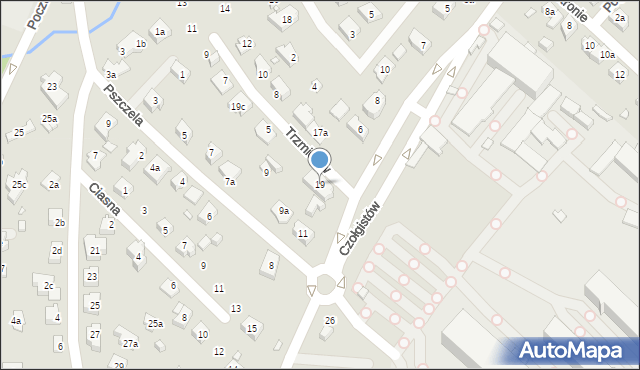 Bielsko-Biała, Czołgistów, 19, mapa Bielsko-Białej