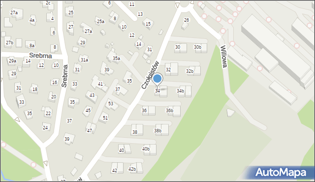 Bielsko-Biała, Czołgistów, 34, mapa Bielsko-Białej