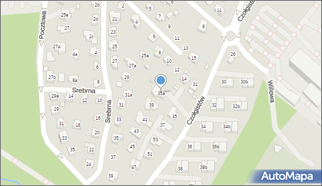 Bielsko-Biała, Czołgistów, 35a, mapa Bielsko-Białej