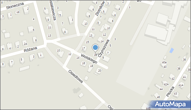 Bieżuń, Czynszowa, 18, mapa Bieżuń