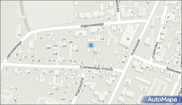 Biłgoraj, Czerwonego Krzyża, 12, mapa Biłgoraj