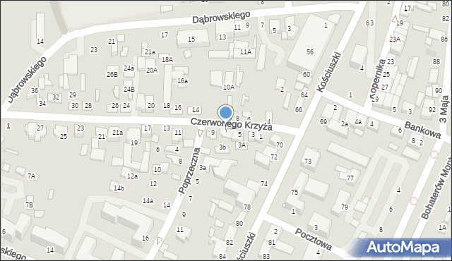 Biłgoraj, Czerwonego Krzyża, 7, mapa Biłgoraj